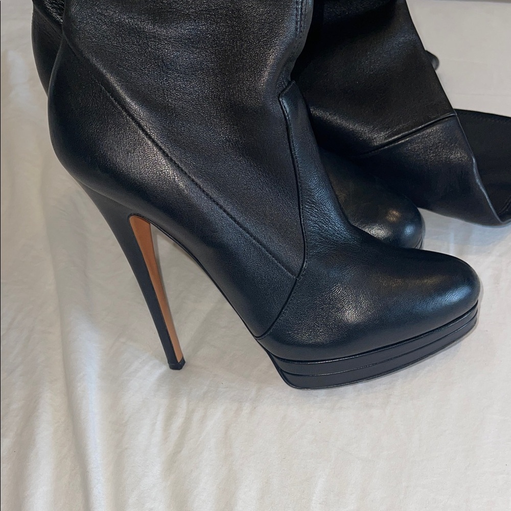 Casadei Over-the-Knee stretch leather Boots 8.5 - Picture 5 of 8